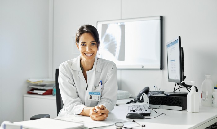 Female doctor smiling