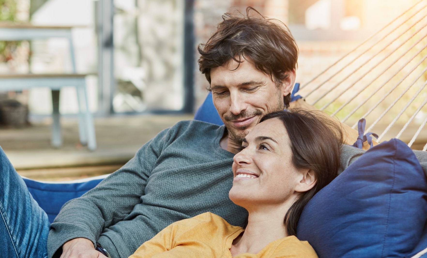 Couple enjoying their UK holiday home