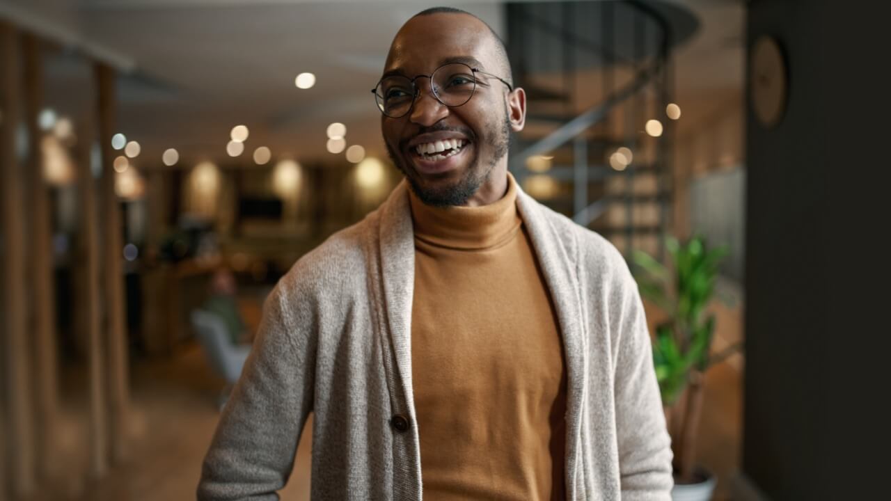 Smart casual man in modern office