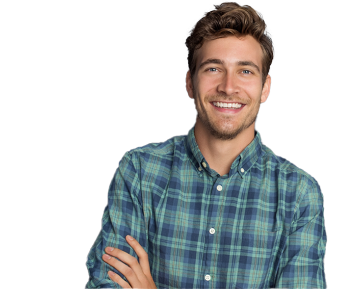 Male wearing a shirt smiling